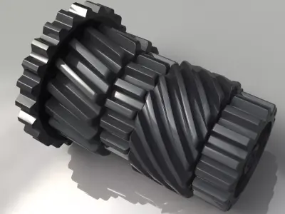 Gears metal 3D model