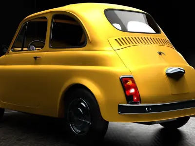 Fiat 500 Free low-poly 3D model