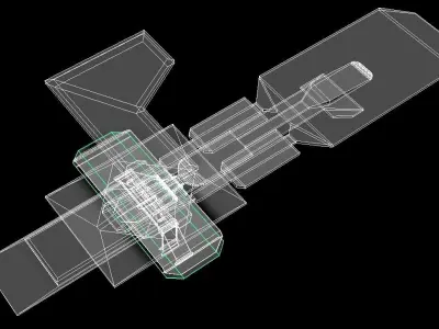 Sci fi  architectural kit - Game Ready Low-poly 3D model