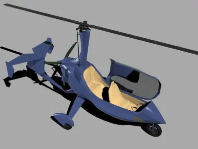 ELA Gyroplane  Low-poly 3D model