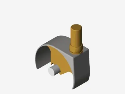 Cabinet Castor Wheel Free 3D model