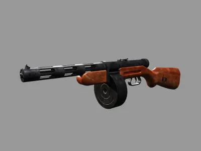 PPD40 gun Low-poly 3D model