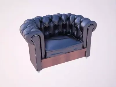 Leather Sofa Free 3D model get