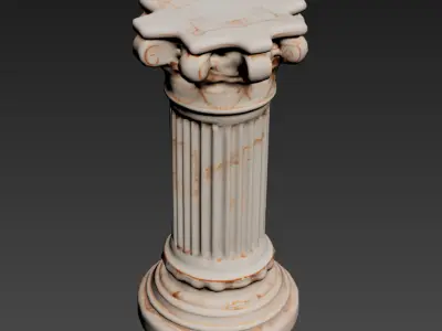 Ancient Roman Column High Quality with PBR Textures Shaders 3D model