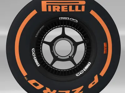 enkei hard front tyre Low-poly 3D model
