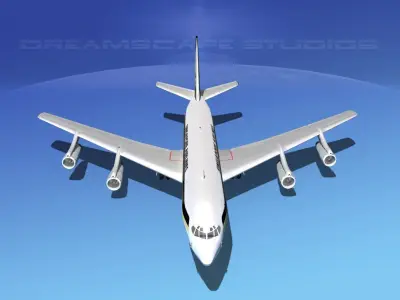 Boeing 707 Singapore Airlines 3D model
