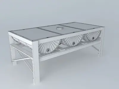 System Aquaponico 06 Aquaponics Beira Mar Growing bed with pl... 3D model