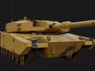 Leopard 2a4-t1 Low-poly 3D model