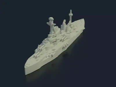 Battleship Coubert 1913 3D print model