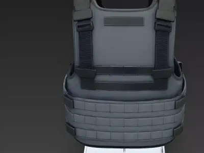 Tactical Ballistic Body Armor Vest 3D Model Low-poly 3D model