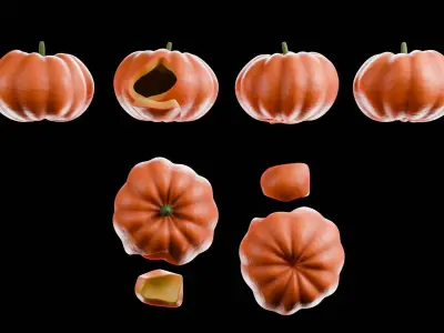 Halloween Pumpkins Free 3D model