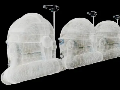 Captain Rex Helmet Low-poly 3D model