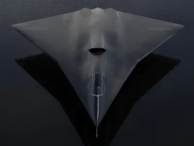 Chengdu J-36 Venom Low-poly 3D model