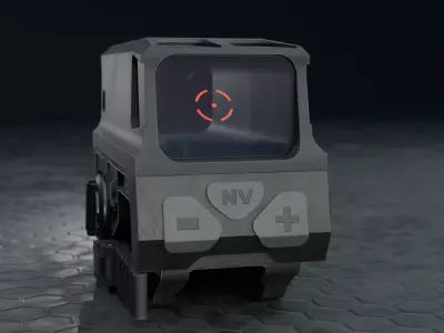 Holographic Sight HMD-04  Game Ready Low-poly 3D model