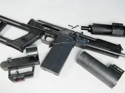 3D VSK-94 Custom Soviet Rifle Low-poly 3D model