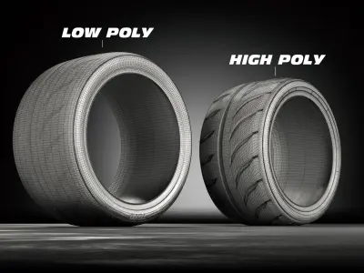 TOYO PROXES R888R  Low-poly 3D model