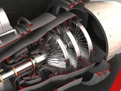 Turbine engine 02 3D model