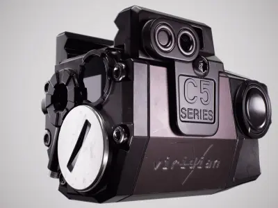 Viridian C5L Universal Green Laser Sight and Tac Light Low-poly 3D model