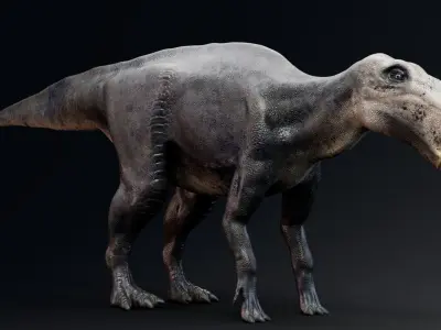 Dinosaur Shantungosaurus - Unreal Engine - Unity Low-poly 3D model