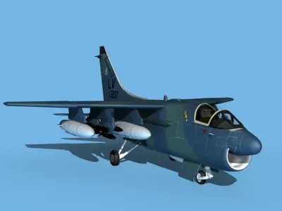 Chance Vought A-7E Corsair II V11 USAF 3D model
