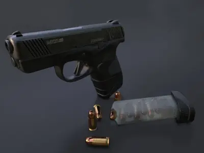 Mossberg MC1 sc - Subcompact 9mm Pistol Low-poly 3D model