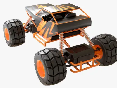 RC Car 3D Model Low Poly Low-poly 3D model