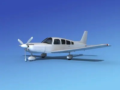 Piper Cherokee Six 260 Bare Metal 3D model