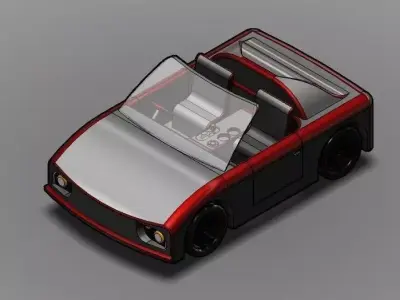 Spider rear car Free 3D model