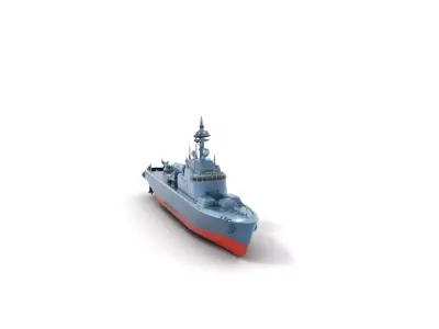Modern Warship model pack Low-poly 3D model