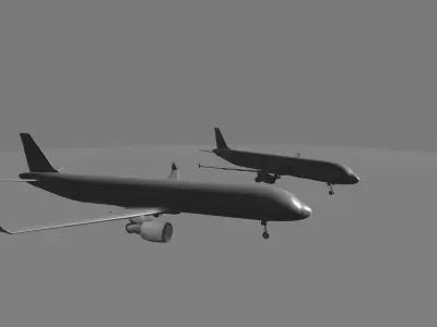 Airbus A320 family Free low-poly 3D model