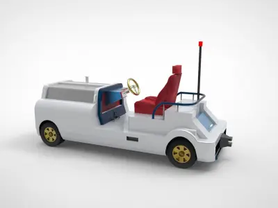 Airport Cargo and Loader Transporter 1 3D model