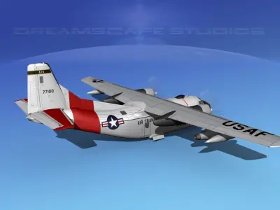 Fairchild C-123K Provider V04 3D model