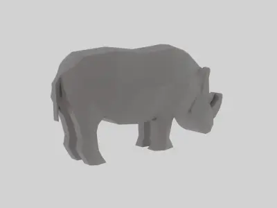 Rhino rhinoceros Free low-poly 3D model