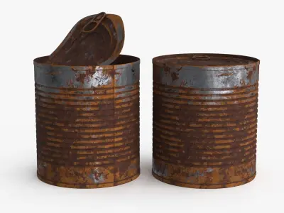 Tin Can v1 rust Low-poly 3D model