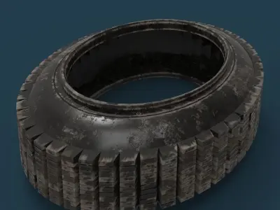 Number 0 tire 3D model