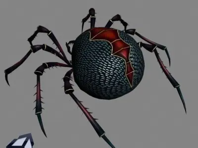 Animated Spider Low-poly 3D model