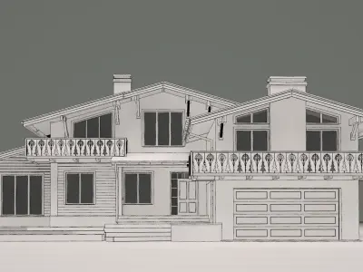 Chalet house 3D model