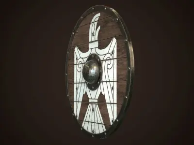 Viking Shield 03 Low-poly 3D model