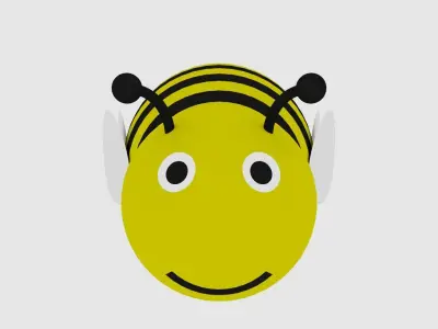 Cartoon Bee 3D Model Low-poly 3D model