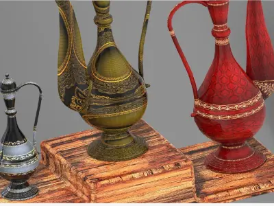 Art of mughal empire islamic mughal art Free 3D model