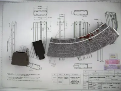 AK 47 metal magazines 3D model