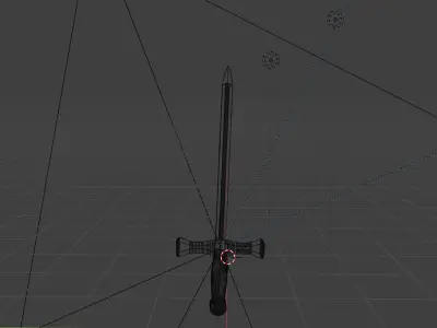 Neon Sword Flame of Shadow Free low-poly 3D model