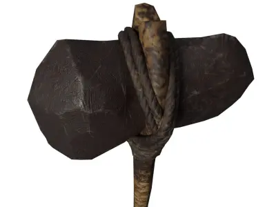 Prehistoric Tools Weapons pack Low-poly 3D model