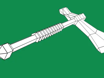 Axe1 3D model axe Low-poly 3D model