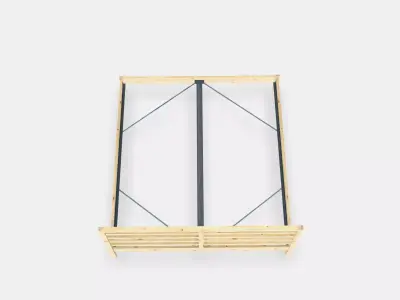 TARVA Bed frame Low-poly 3D model