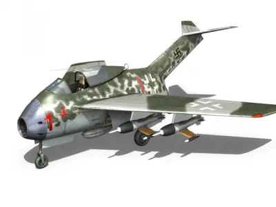 Focke Wulf TA 183 Huckebein 3D model