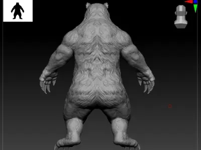bear Rage beast strong sharp claw  3D model