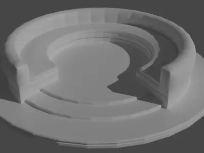Circular Sofa Free low-poly 3D model