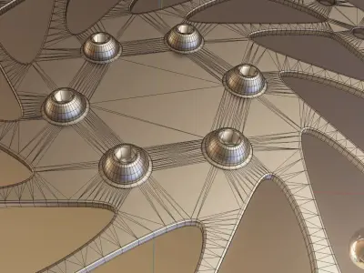 E-Scooter Disc Brake with Procedural PBR Material Setup 3D model