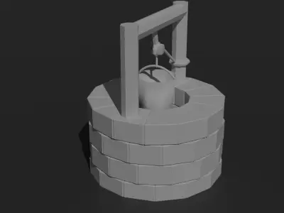 3D Model Well Low-poly 3D model